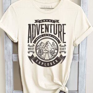 Adventure Graphic Tee, Great Adventure Shirt, Cactus